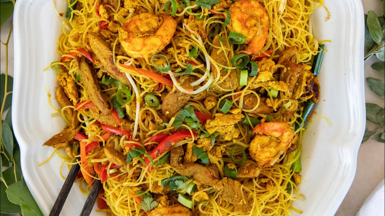 Better Than Takeout: Singapore Noodles with Shrimp and BBQ Pork