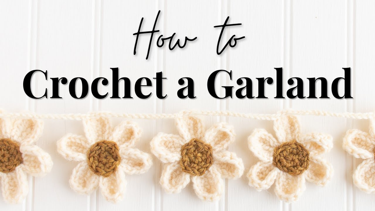 Crochet a Garland With Me (Works with any applique! Righties)