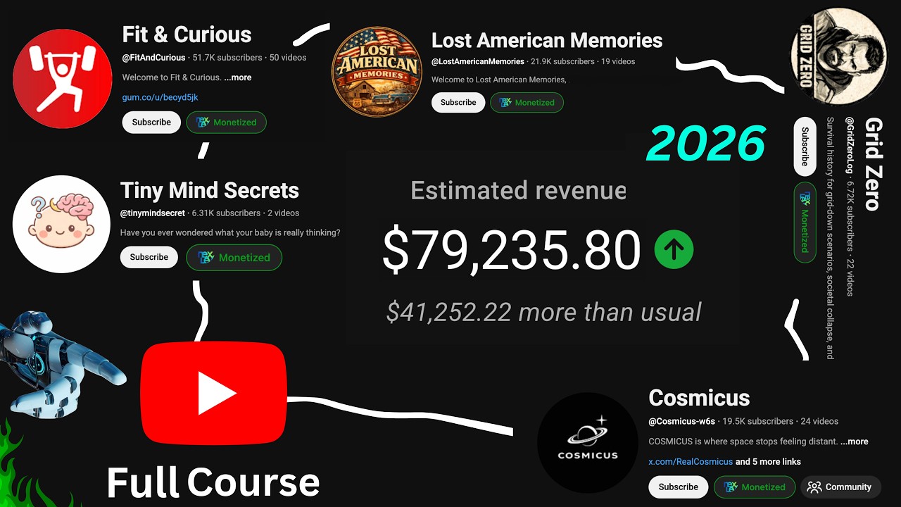 Как создать YouTube-канал без лица с помощью ИИ [УТЕЧКА КУРСА В 2026 ГОДУ]