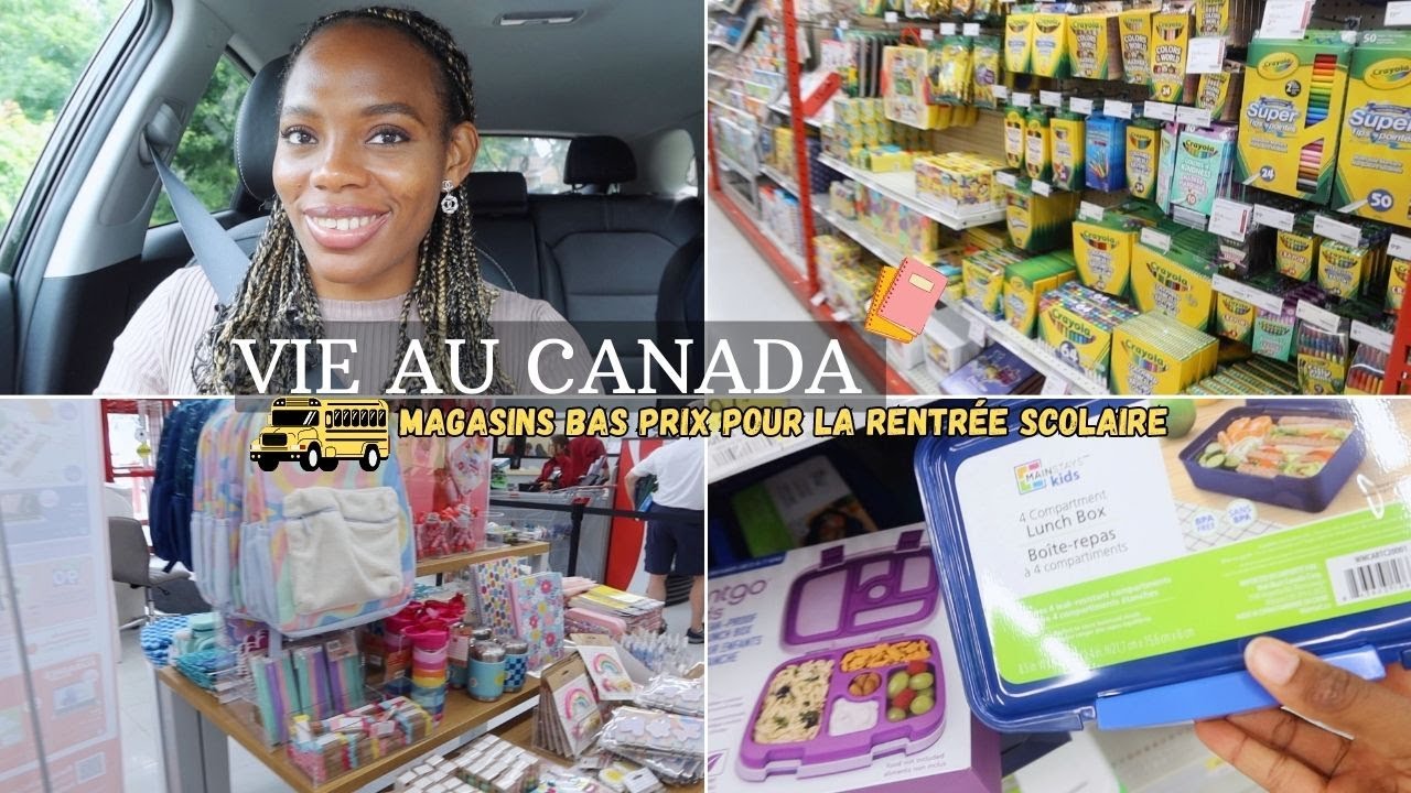 ✨MA VIE DE FAMILLE AU CANADA🇨🇦: VISITE DES MEILLEURS MAGASINS BAS PRIX POUR LA RENTRÉE SCOLAIRE🚌