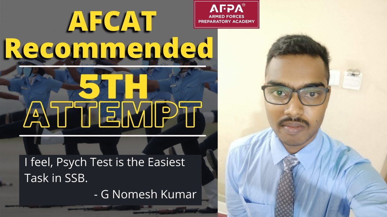 AFSB Experience | AFCAT Recommended Nomesh Kumar | AFPA SSB Interview SSB Preparation | CDR Natrajan