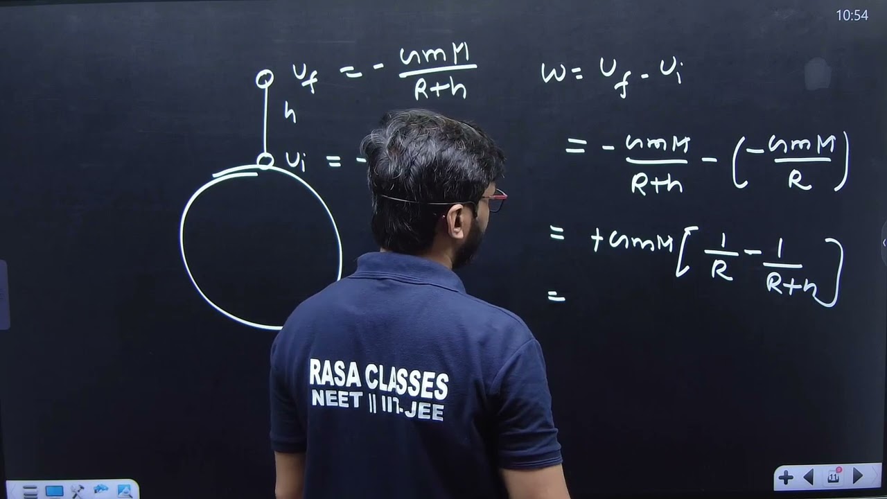 the work done to raise a mass m from the surface of the earth to a height h , which is equal .......