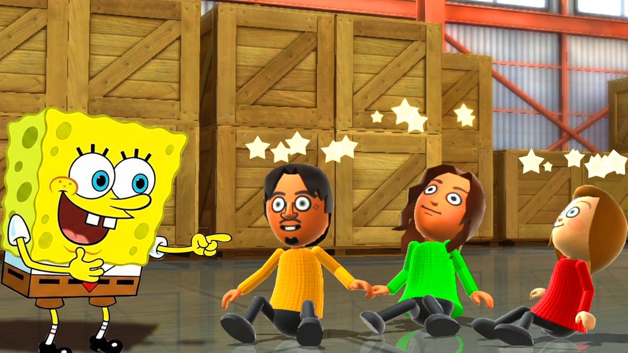 Wii Party U Highway Roller - SpongeBob Vs Polly Vs Na-rea Vs Jianjun (Master Difficulty)