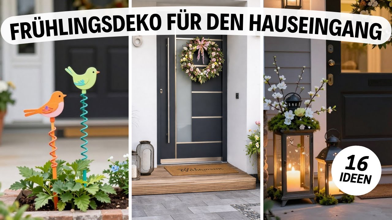 Fr&uuml;hlingsdeko f&uuml;r den Hauseingang: 16 Ideen, die sofort auffallen