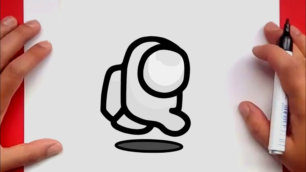 How to Draw Among Us Mini Crewmate Running | Dibujos De Among Us
