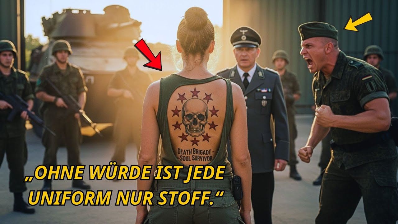 Sie befahlen ihr, die Uniform auszuziehen – doch alle erstarrten beim Anblick des Tattoos