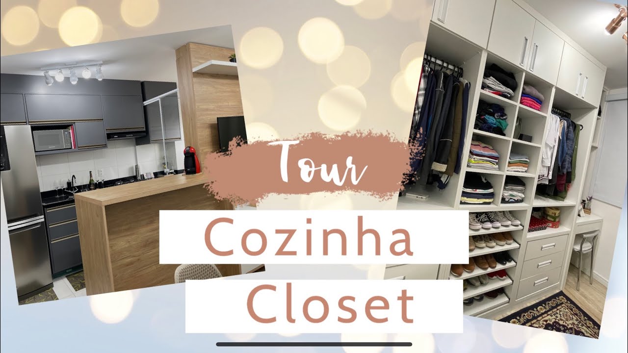 Prieto Móveis - Tour apartamento Studio em São Paulo cozinha e closet planejado