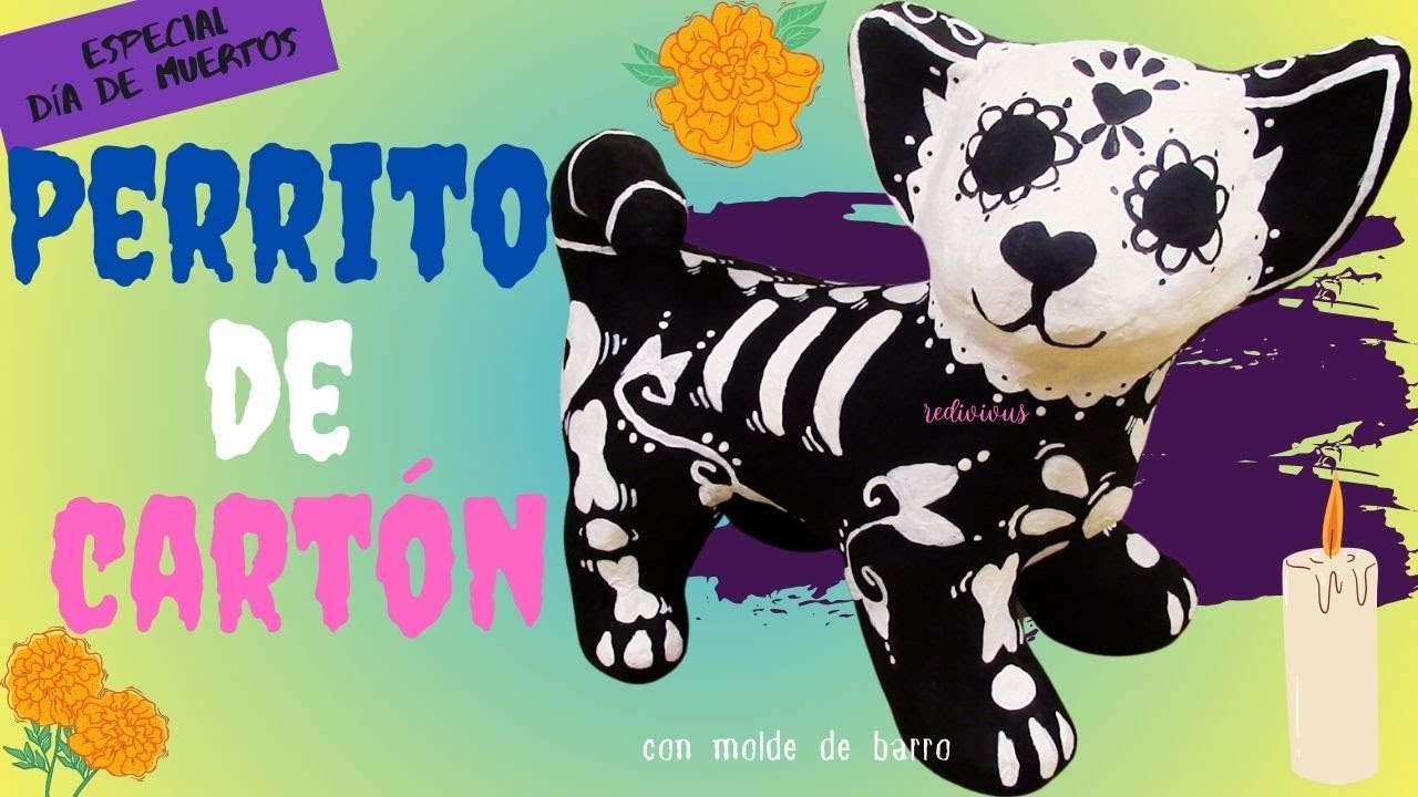 Cómo hacer un Perrito de cartón para el día de muertos