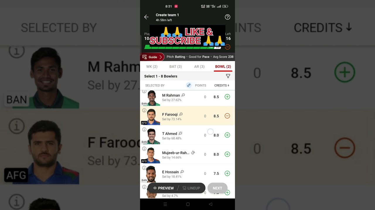 BAN VS AFG 1ST ODI DREAM11 TEAM #cricket #fantasy #youtube #dream11 #viral #aajkamatch #odi