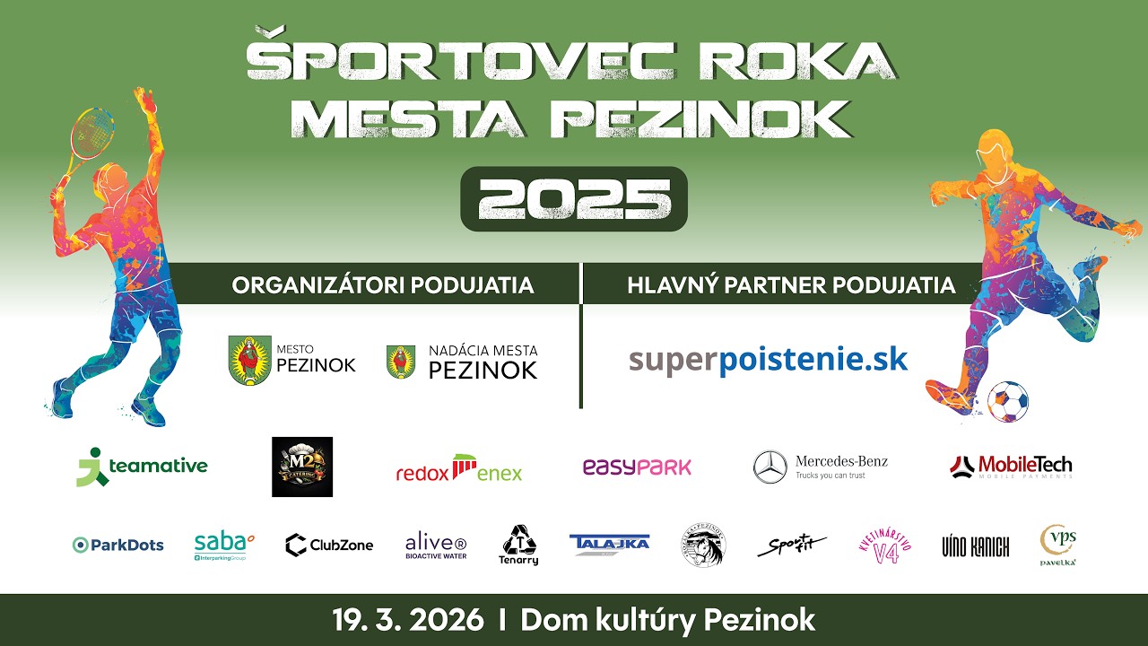 GALAVEČER - &Scaron;portovec roka mesta Pezinok za rok 2025