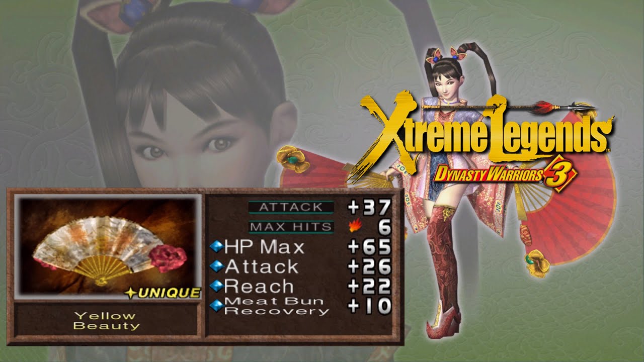 Dynasty Warriors 3 Xtreme Legends (100%): Да Цяо — 5-е оружие | Желтая красавица |