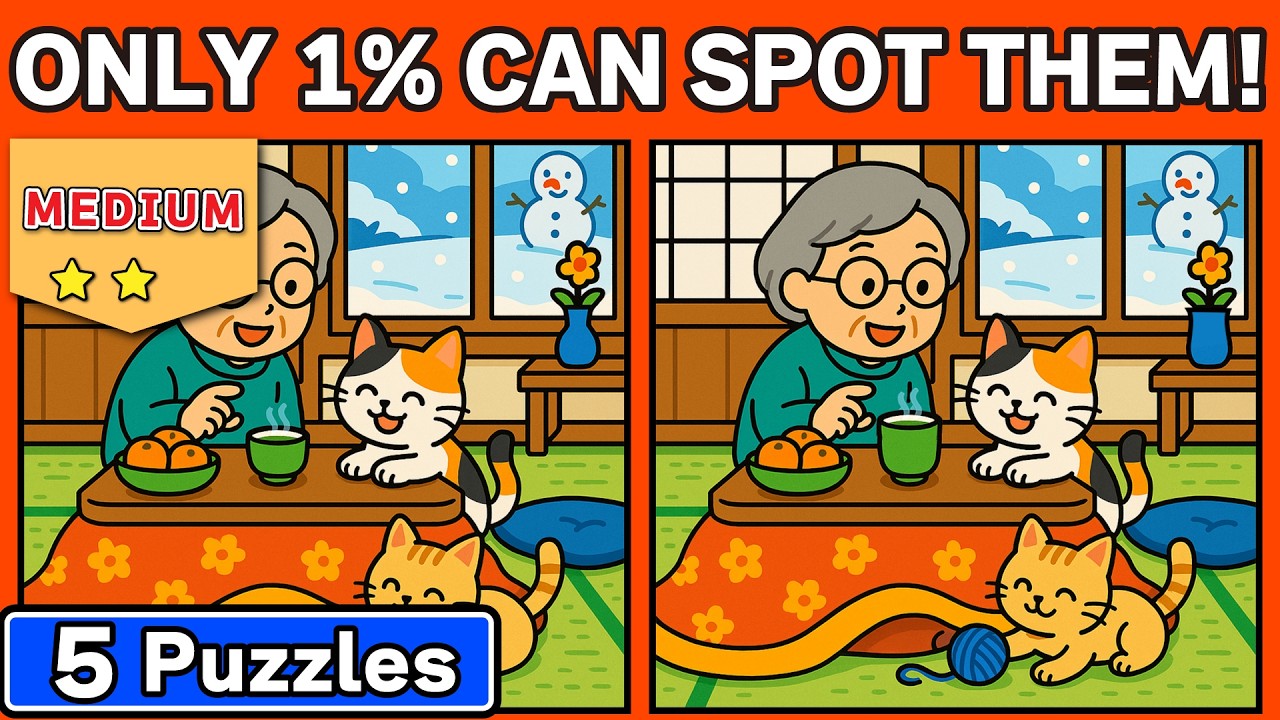 【MEDIUM】Think You’re Observant? Prove It in 5 Rounds | Spot the Difference #179