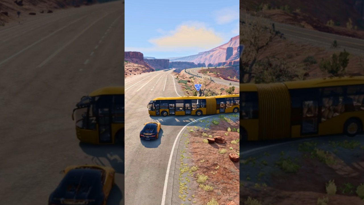 Realistic Highway Crashes #shorts #viral #beamngdrive #beamng