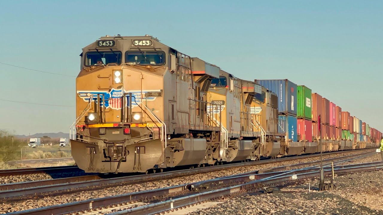 UP stack train works at Picacho AZ 2-11-24