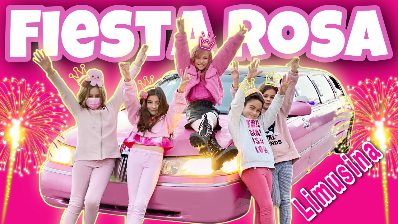CUMPLEAÑOS DE SOFI/ FIESTA ROSA en limusina con las amigas