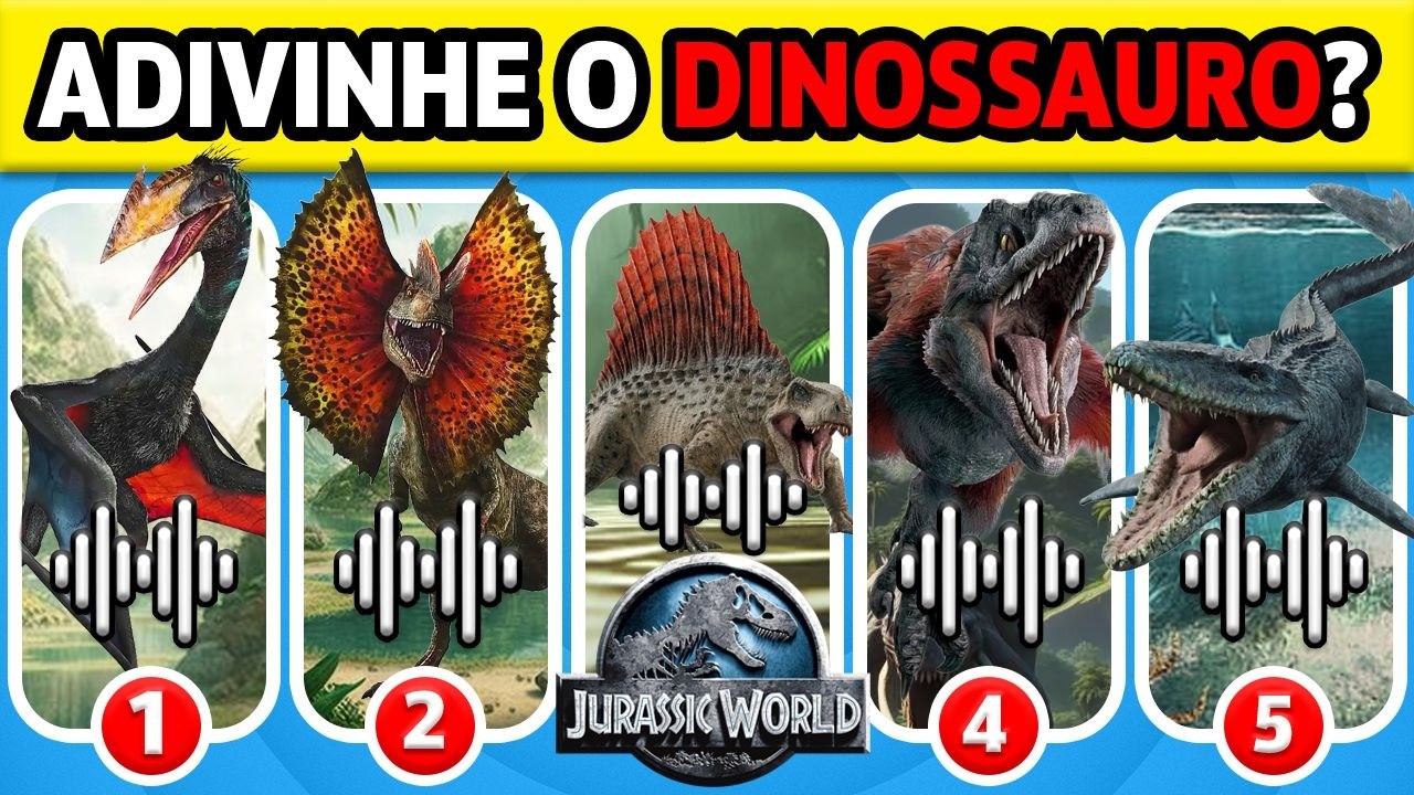 🦖🔥 ADIVINHE o Dinossauro! | Jurassic World Super Quiz 🌋| CaféQuiz 