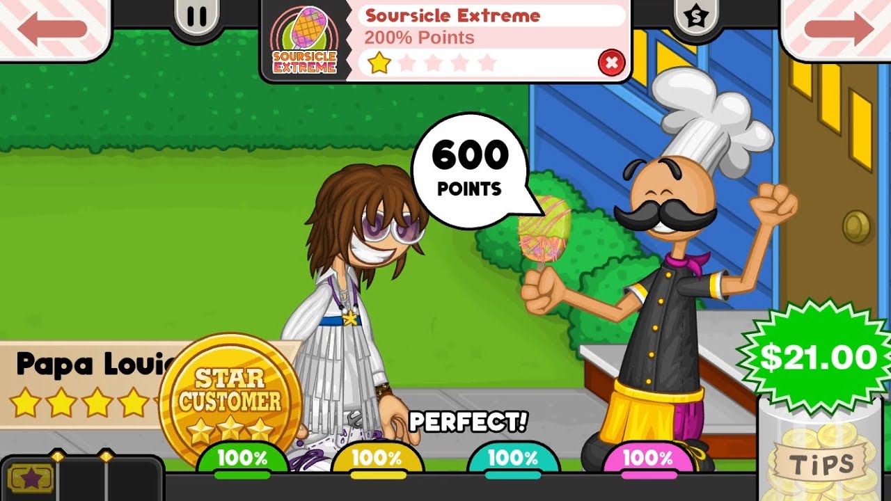 Papa's Paleteria To Go! - All Gold Customers (Stickers, Special Recipes, & Perfect Day)