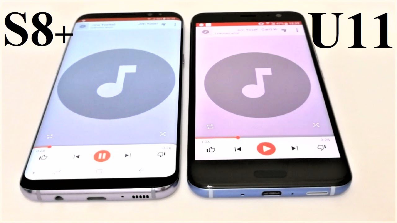 HTC U11 vs Samsung Galaxy S8+  : Speaker Test and Comparison