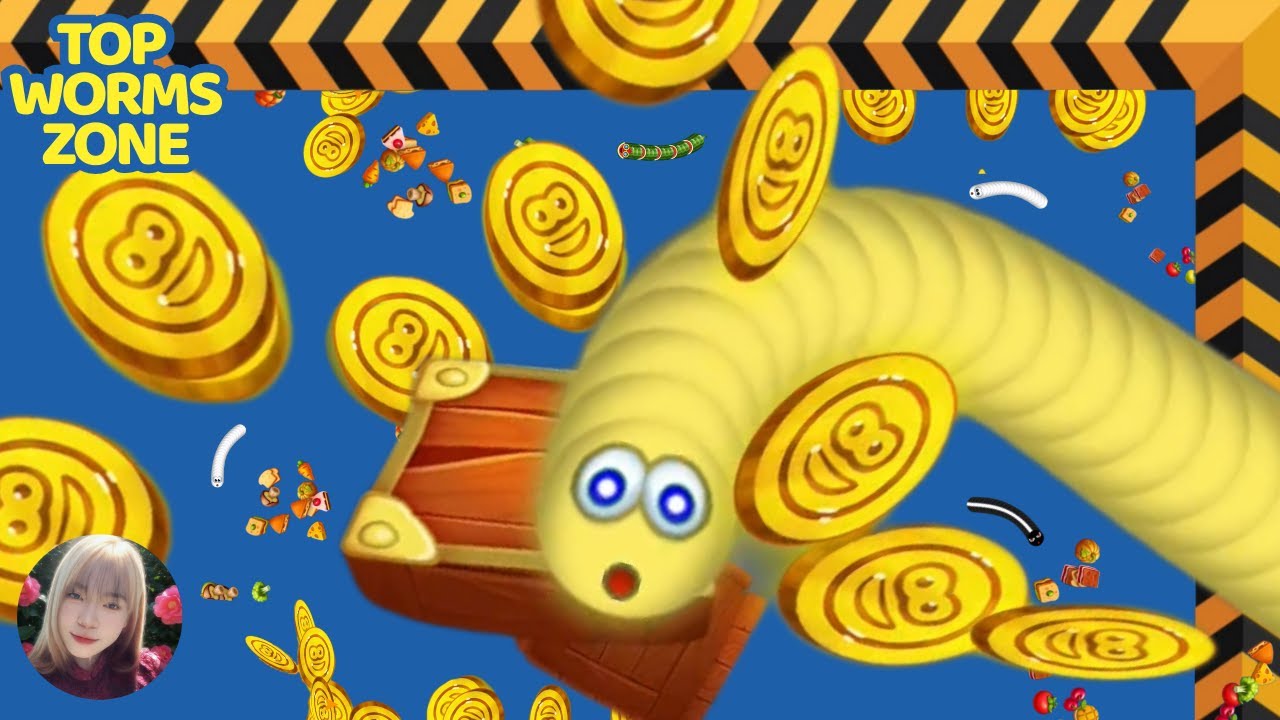 🐍WORMSZONE.IO 🏆 Giant Slither Snake hunts for gold coins 🍩 Relaxing