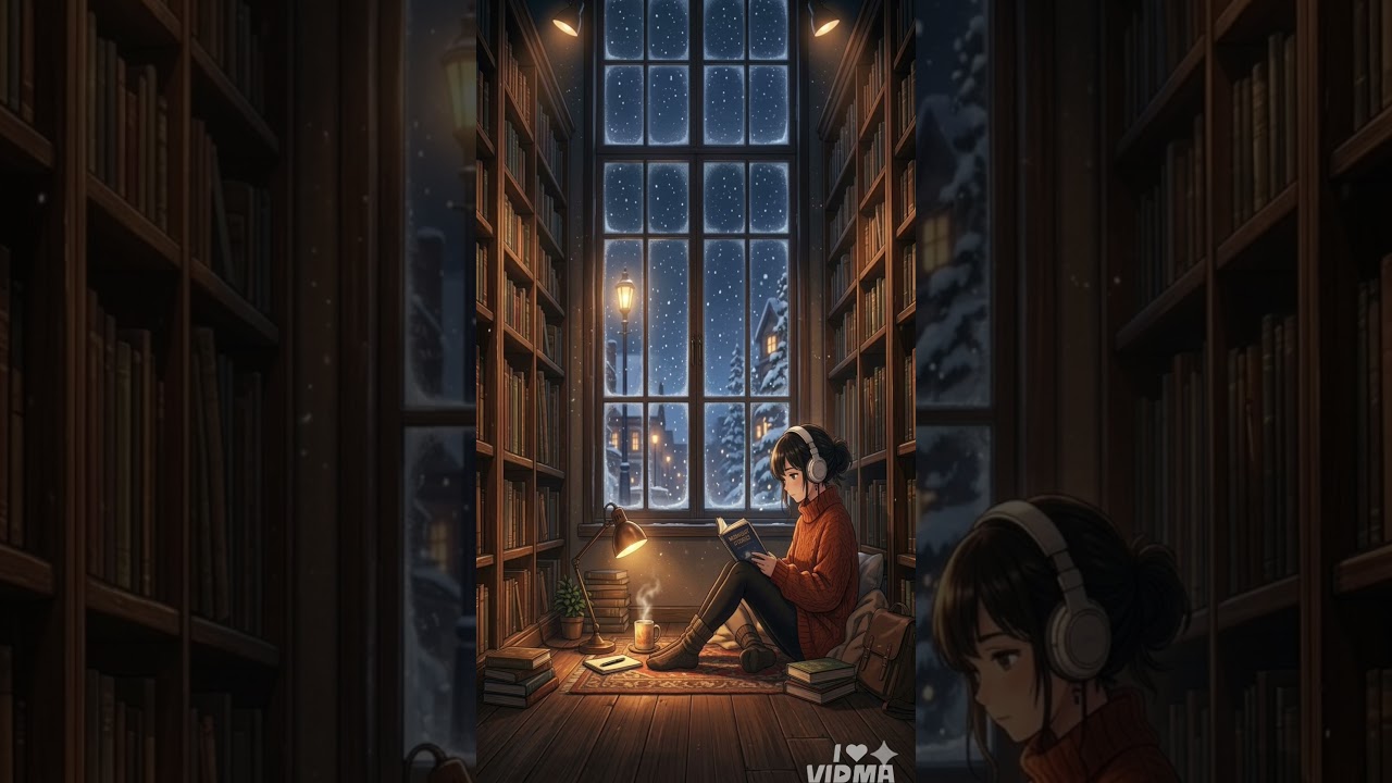 Winter, books, and lofi beats. 🎧📚🔔 Subscribe Now! #lofi