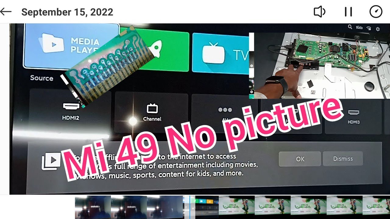 how to mi android tv no picture back light ok