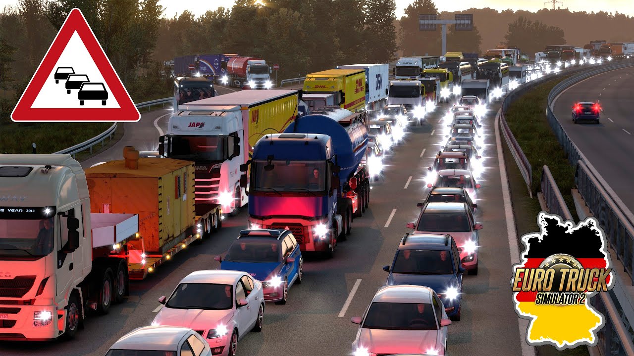ETS2 Alltag auf der Autobahn I STAU und viel Verkehr [2518] EURO TRUCK SIMULATOR 2