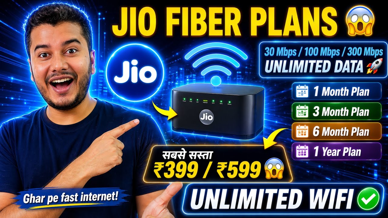 Jio Fiber Plans 2026 🔥 | Jio Fiber Unlimited Data Plans | New Jio Fiber Plans