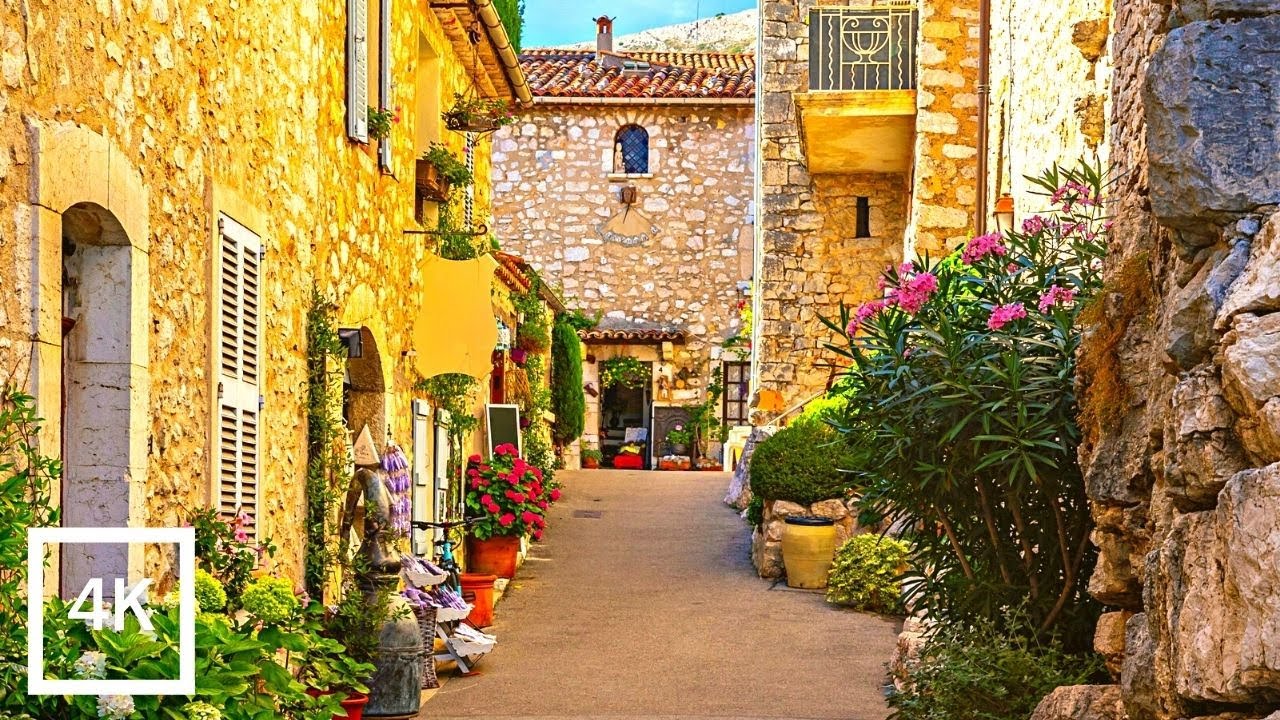 Gourdon 🇫🇷 Inside the Stunning Medieval Village With an Amazing View | Côte d'Azur 4K Walk