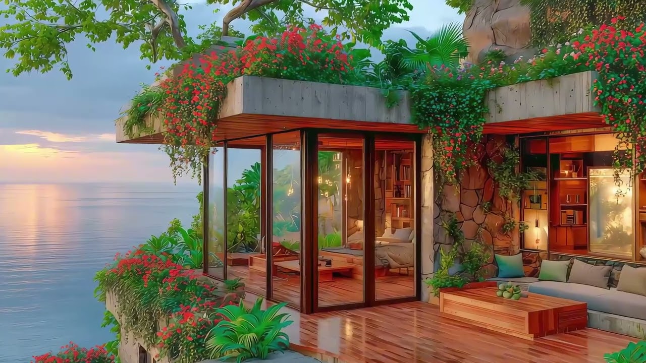 Bossa Nova Beach Bliss: 2+ Hours of Relaxing Music, Ocean Sounds & Dreamy Seaside Views 🏝️🎶