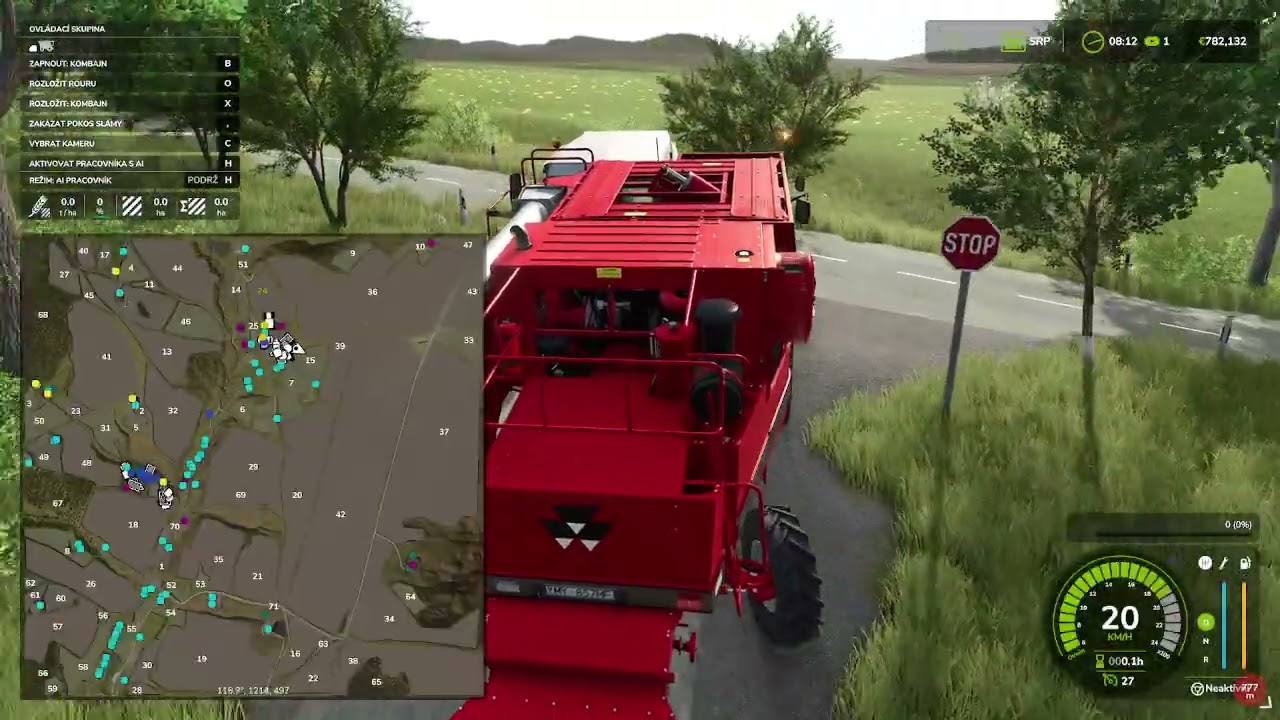 farming simulator 25 mapa chvojnica multifruit.kosenie repky