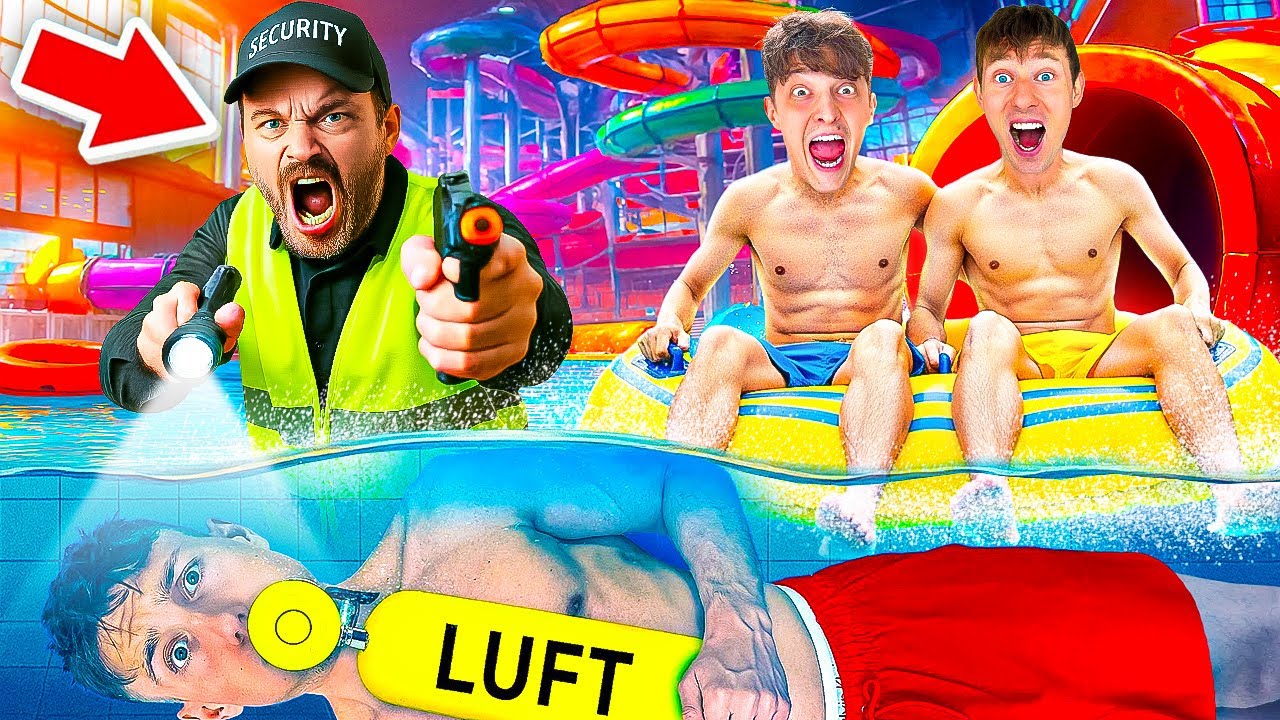 WIR sind NACHTS im WASSERRUTSCHEN PARK! VERHAFTET worden! 😱(eskaliert)