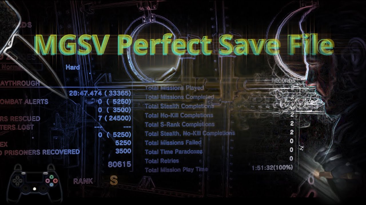 Ground Zeroes: The Perfect Save File (GZ Hard 1)