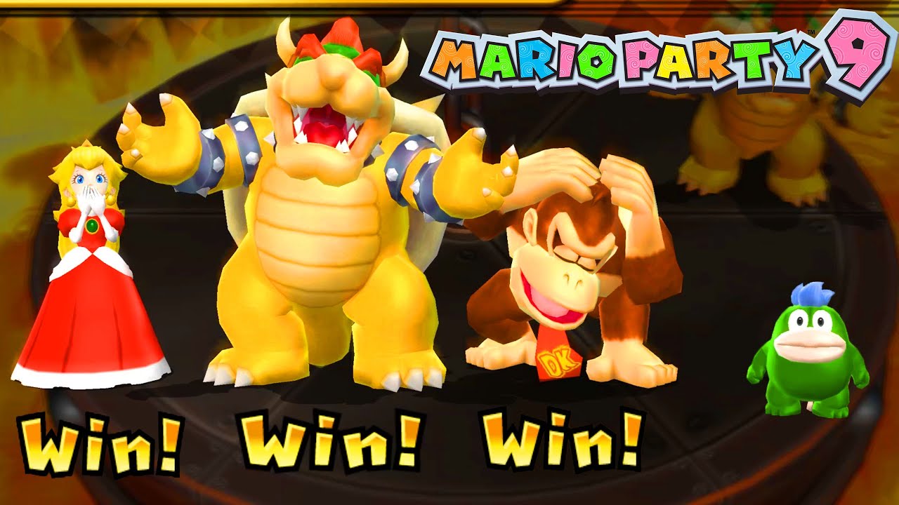 Mario Party 9 Step It Up - Peach vs Bowser vs Donkey Kong vs Spike ( Master CPU )#MarioGame