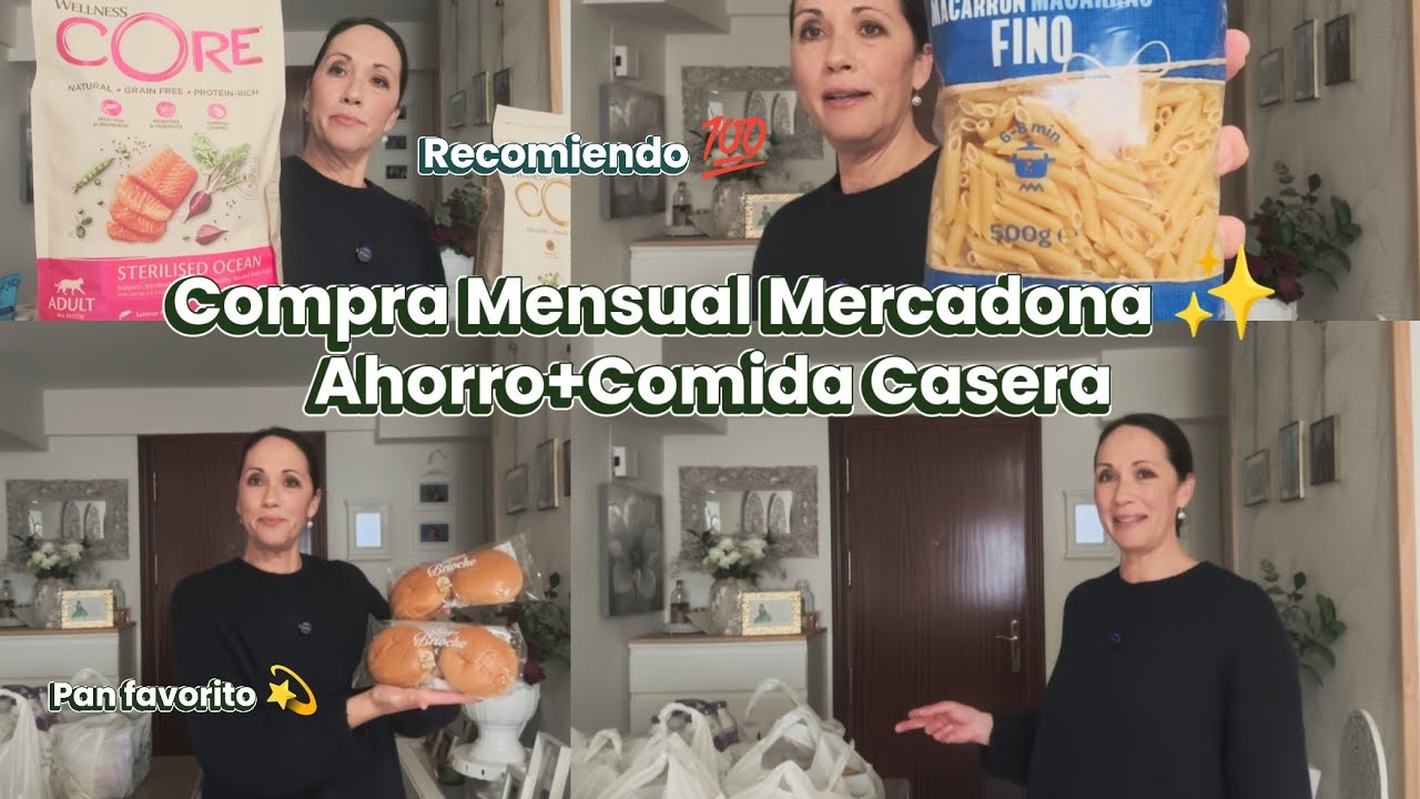 ✨Compra Mensual en Mercadona/ Seguimos Ahorrando💸 con Comida Casera + Pienso de Gato Favorito