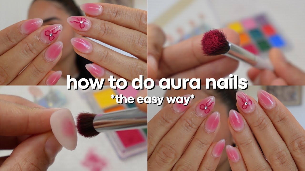 HOW TO DO AURA NAILS *without an airbrush machine* | nail art tutorial + how to make press on nails