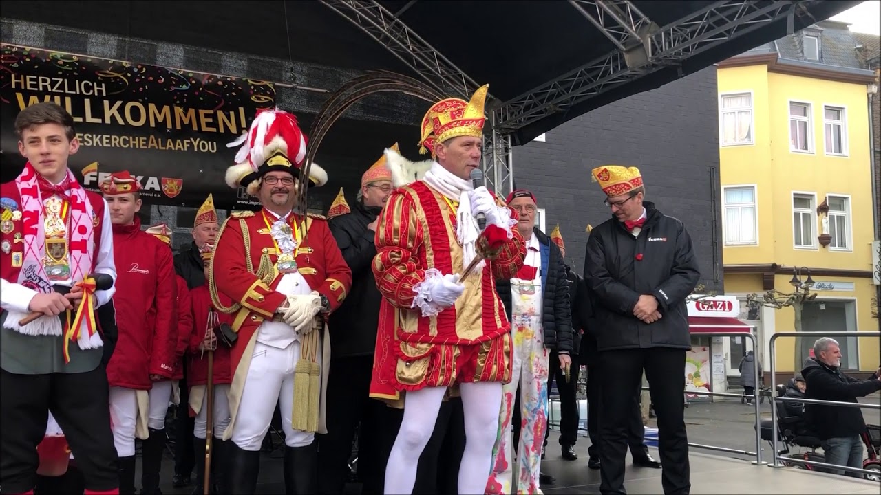 Schlüsselübergabe an Weiberfastnacht in Euskirchen 2020