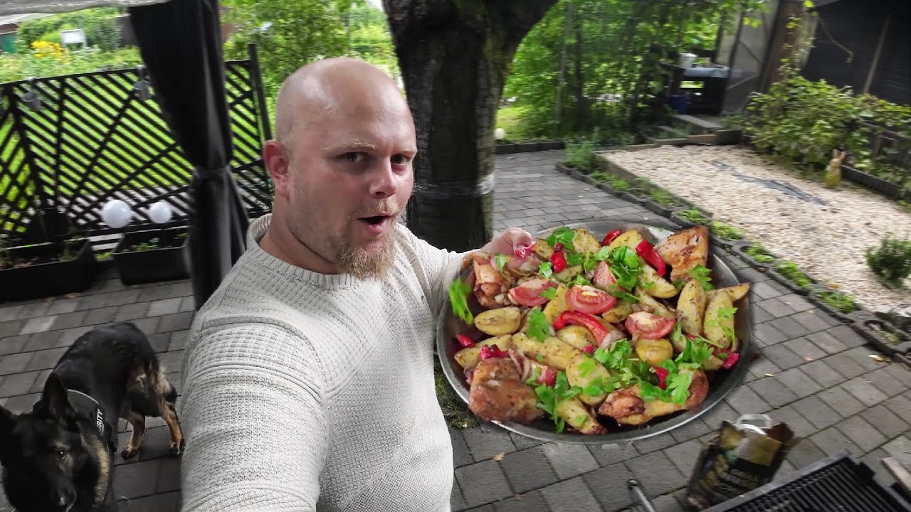TAFEL FESTMAHL TELLER |  viel und lecker | schnelles einfaches Rezept Backkartoffeln mit Geflügel
