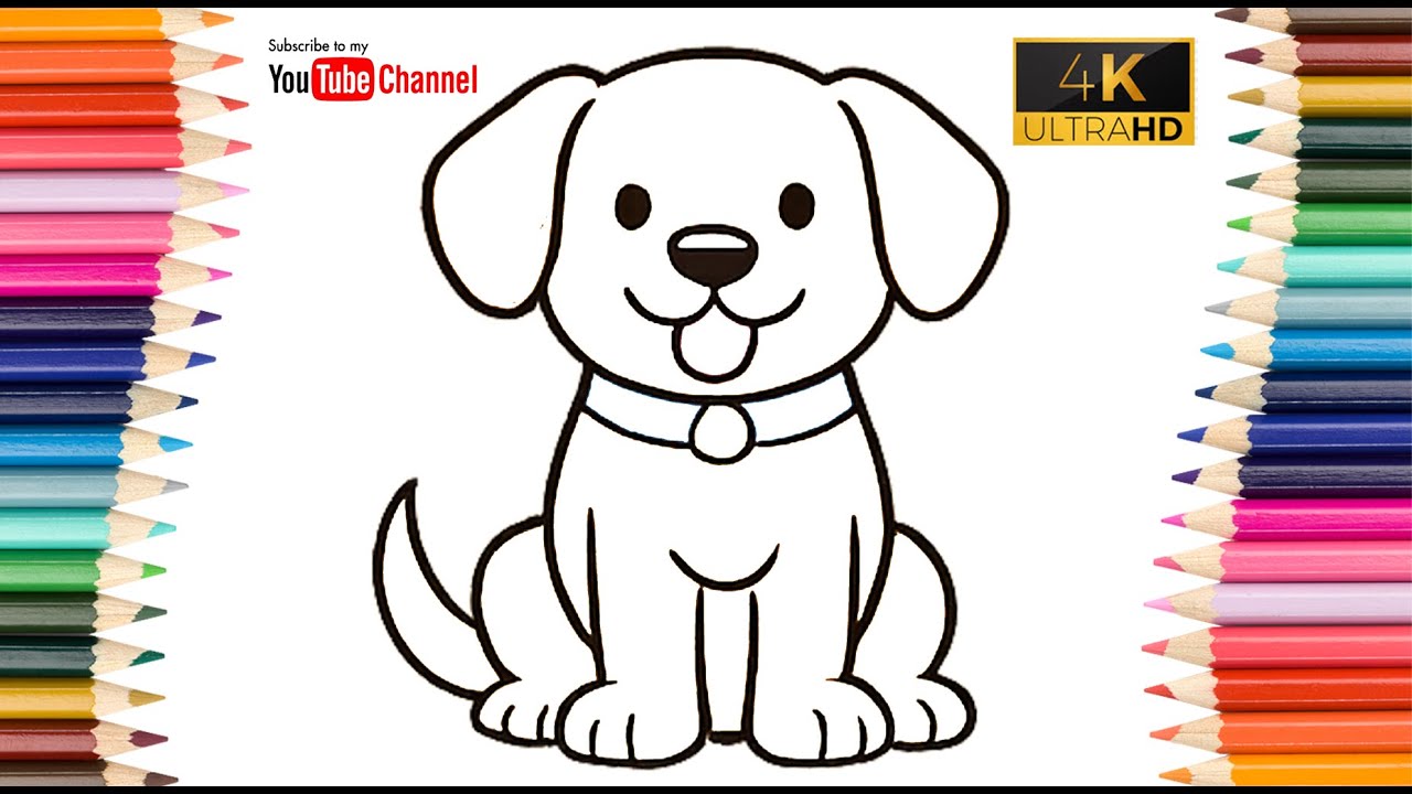How to Draw a Cute Dog 🐶 | Easy Drawing for Kids✏️