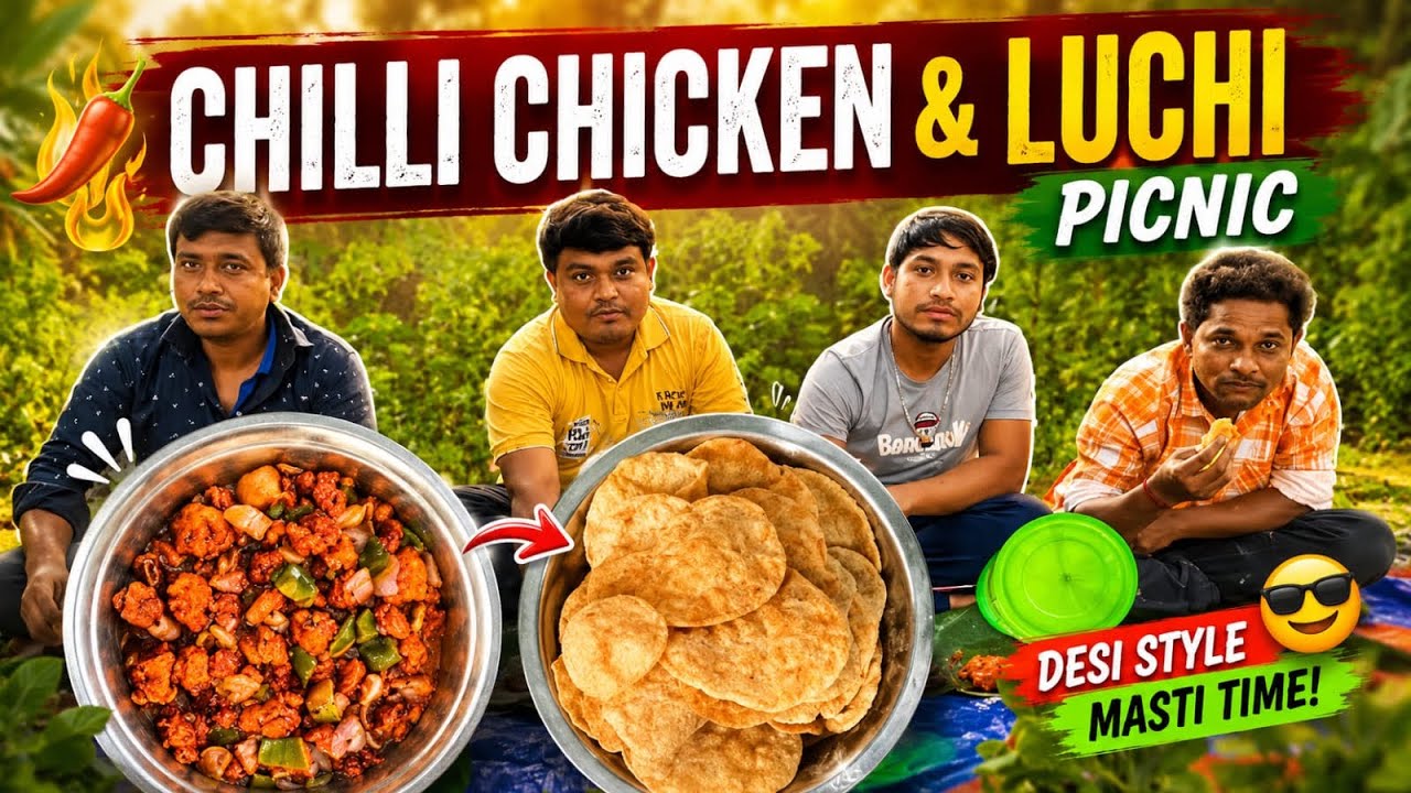This picnic is recipe chilli chicken,and luchi at member,nice place ￼#food #2026 