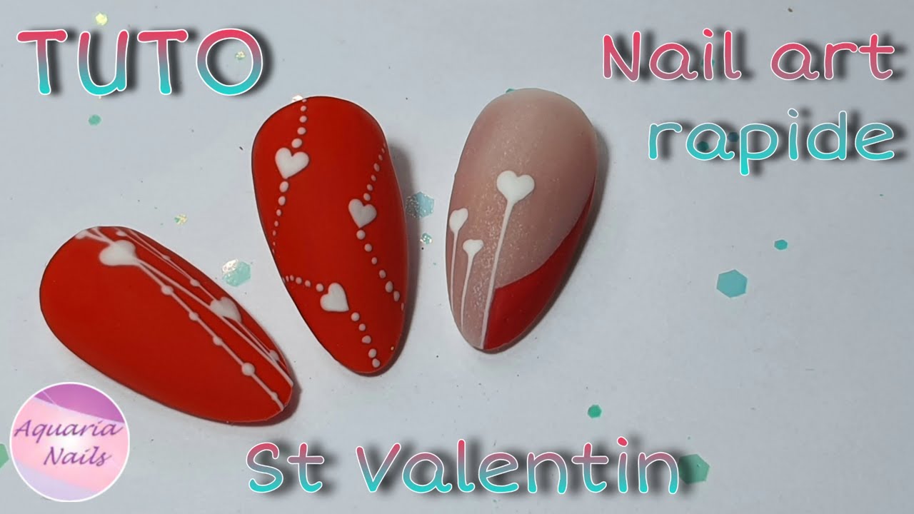 TUTO nail art St Valentin rapide