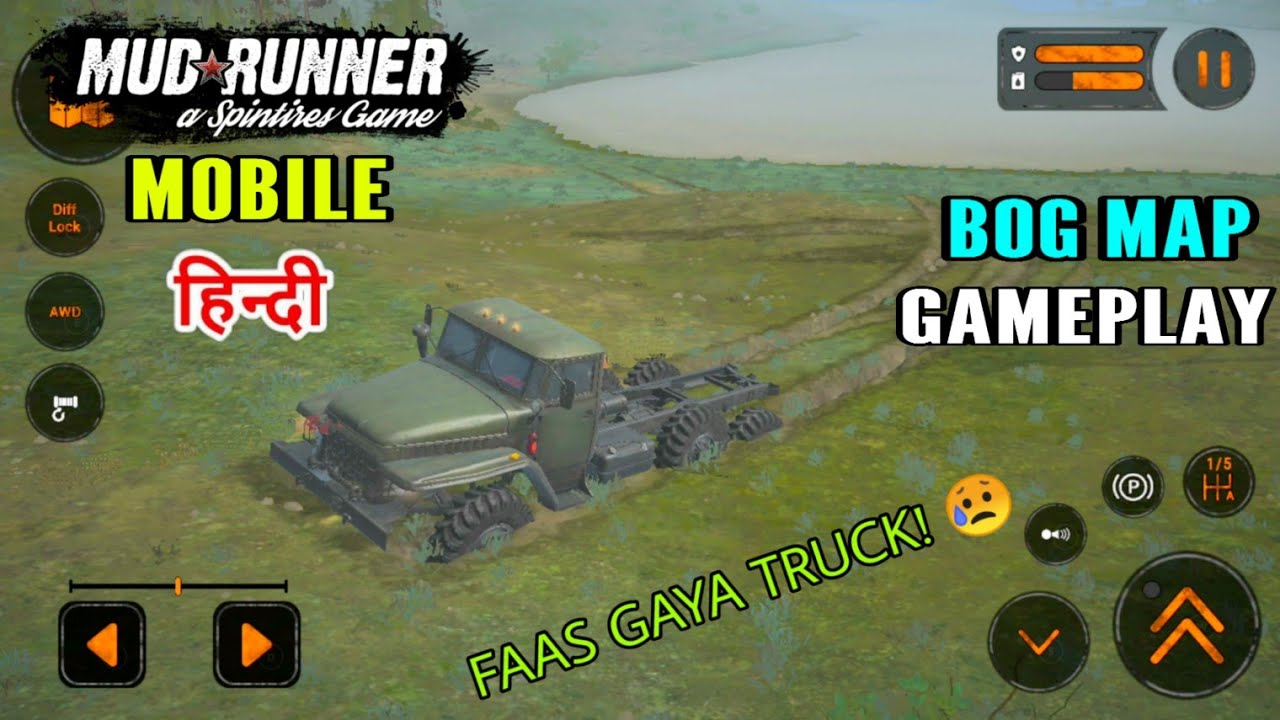 Mudrunner Mobile Hindi Gameplay | Bog Map | Part 1 | Off Roading Game