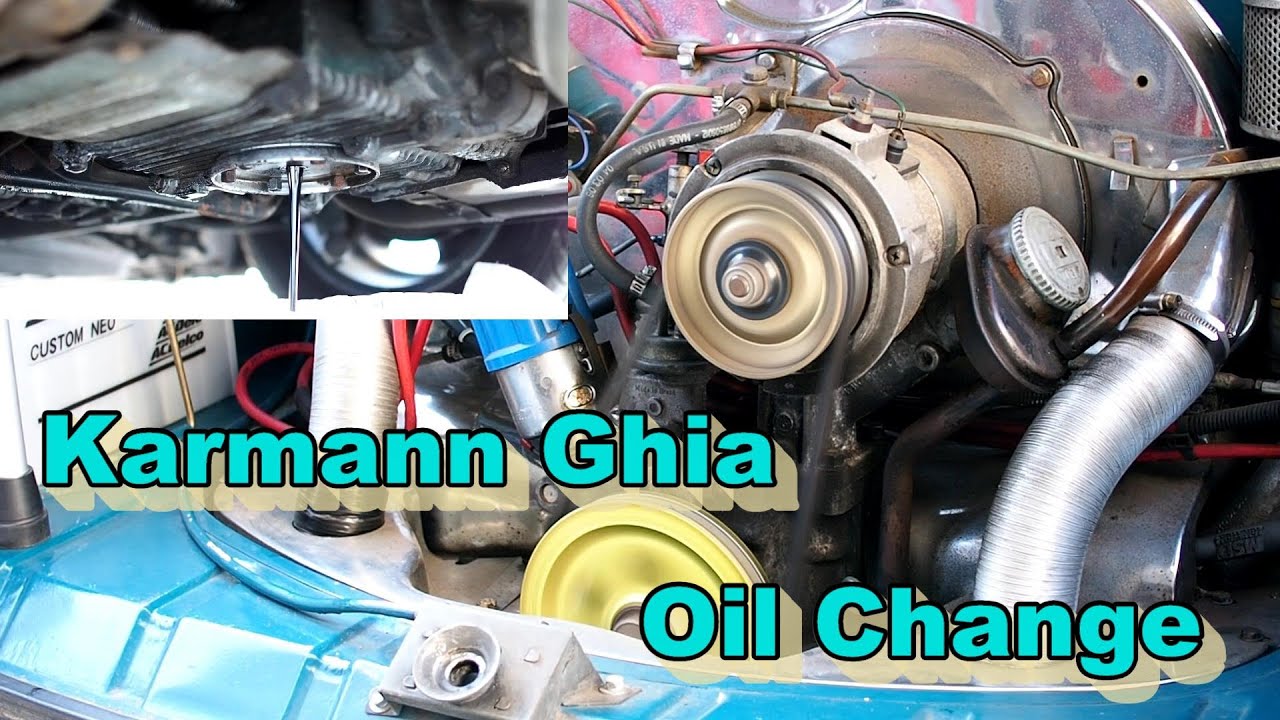 1966 Karmann Ghia oil change !２年以上交換していなかったカルマンギアのオイル交換！