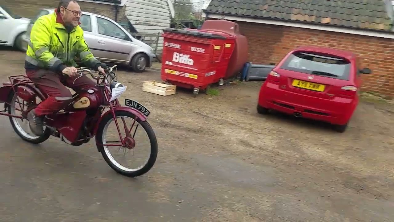 1951 James Superlux Autocycle 98cc at Andy Tiernans #08733JMS