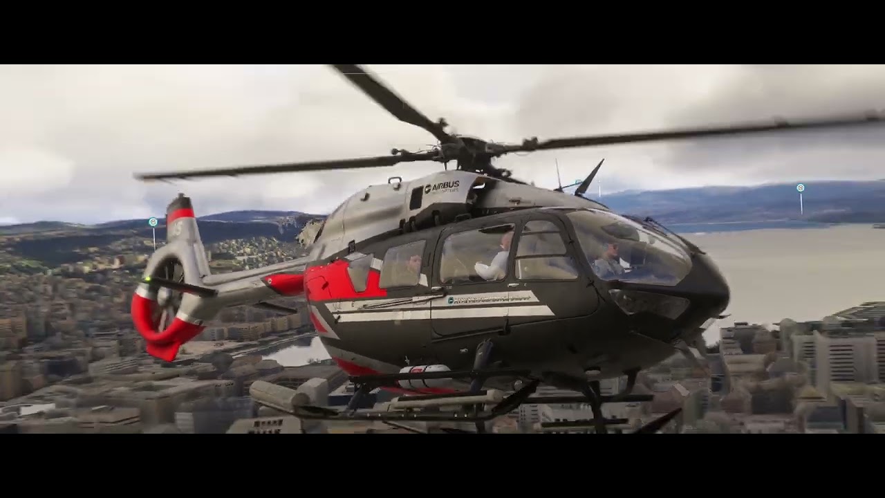 MSFS2024 HPG Airbus H145 Flying Over Zurich Today With Photogrammetry Turned Off