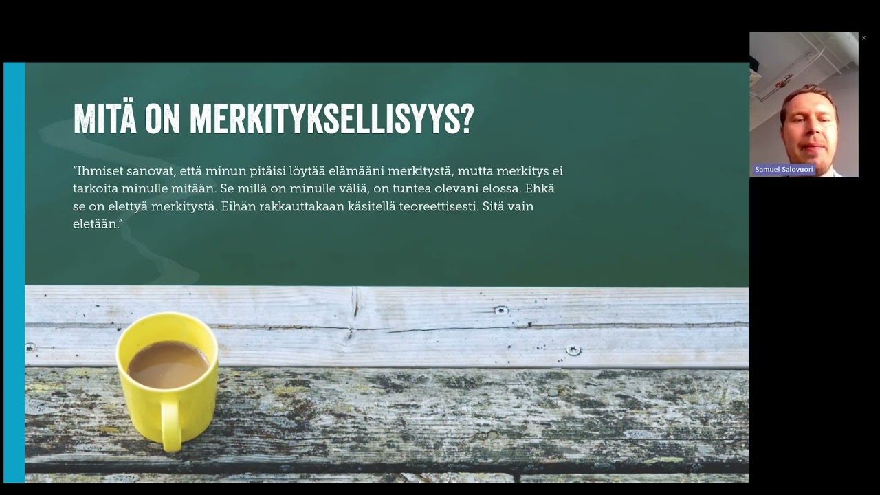 Merkityksellisyys kriisien keskellä - Samuel Salovuori