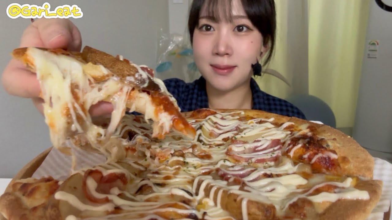 [가리잇 ASMR] 🧀치즈 가득한 포테이토 피자 Cheesy potato pizza🍕