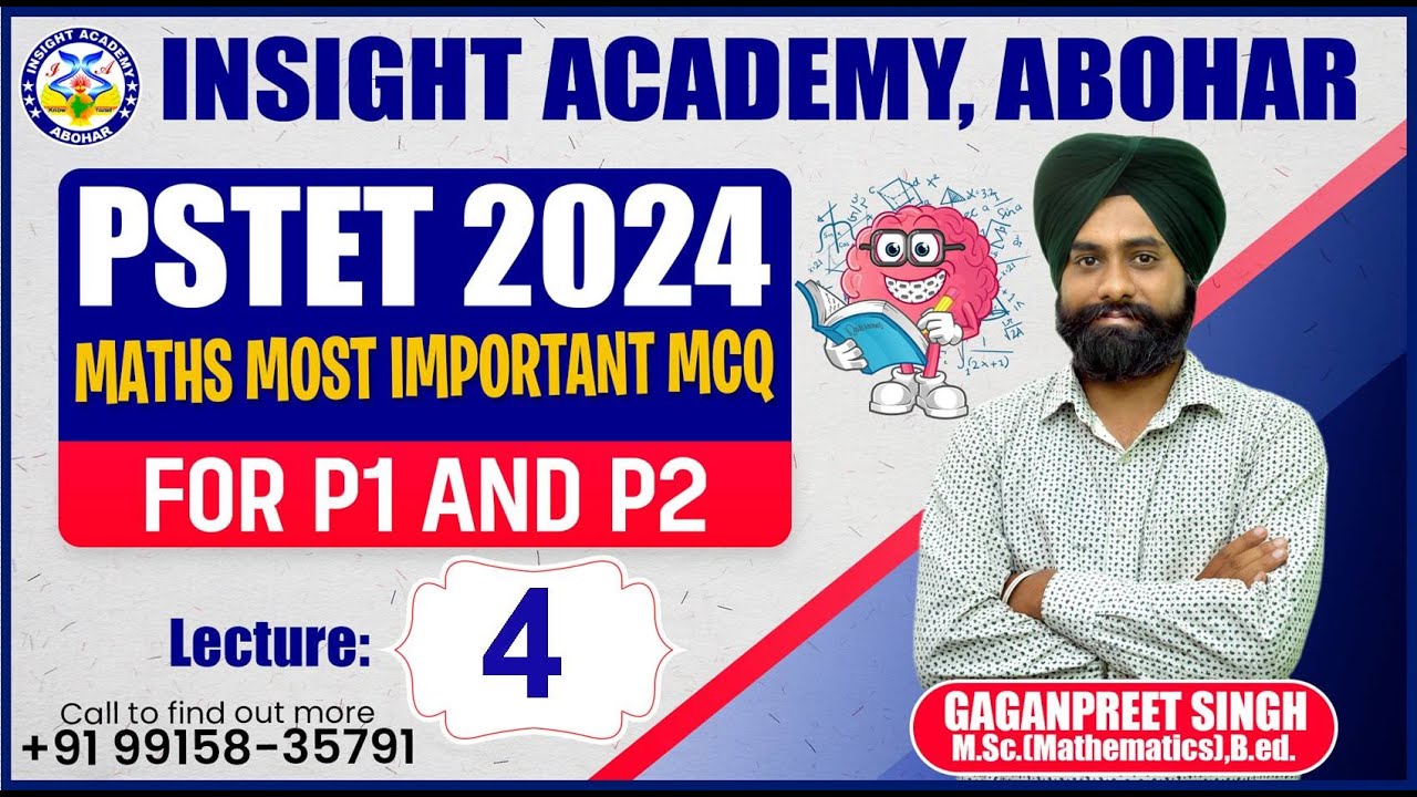 PSTET 2024 Math | Lecture 4 | Ratio | PSTET Math Classes | Insight Academy Abohar