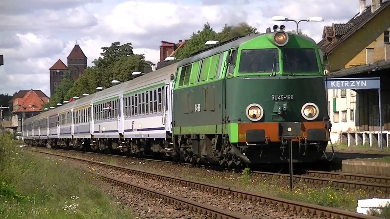 SU45-168 z tlk ''Pojezierze'' wyrusza z Kętrzyna
