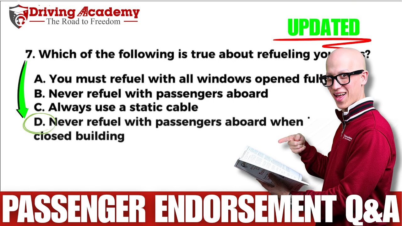 CDL PASSENGER ENDORSEMENT QUESTION AND ANSWER CHEAT SHEET 2025