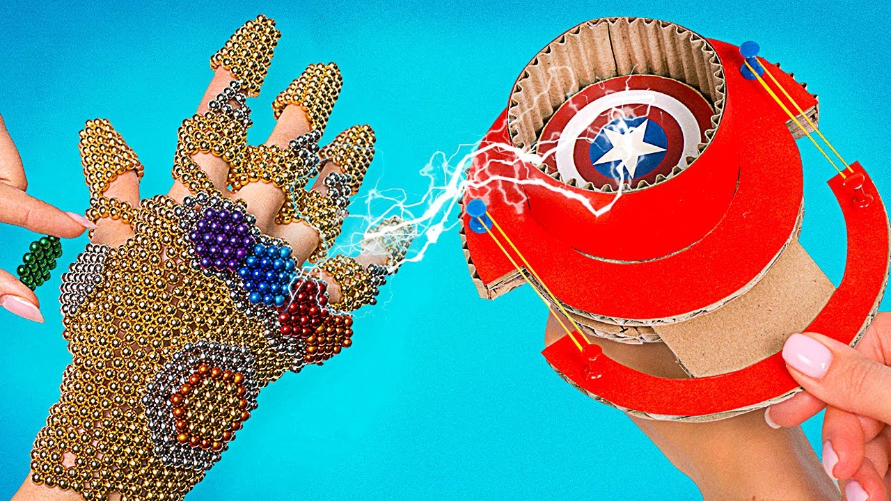 DIY Superheroes Crafts || EPIC Captain America Shields And Thanos Infinity Gauntlet